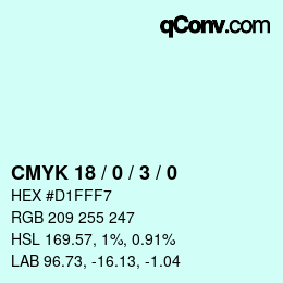 Color code: CMYK 18 / 0 / 3 / 0 | qconv.com