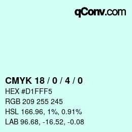 Color code: CMYK 18 / 0 / 4 / 0 | qconv.com