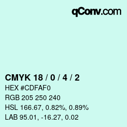 Color code: CMYK 18 / 0 / 4 / 2 | qconv.com