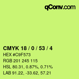 カラーコード: CMYK 18 / 0 / 53 / 4 | qconv.com