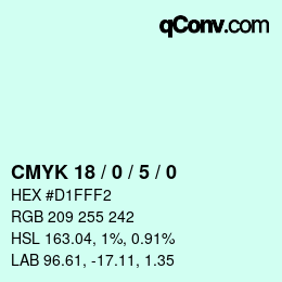 Color code: CMYK 18 / 0 / 5 / 0 | qconv.com