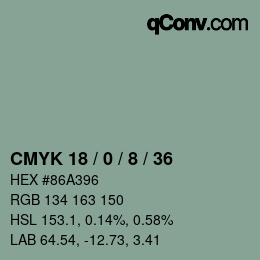 Color code: CMYK 18 / 0 / 8 / 36 | qconv.com