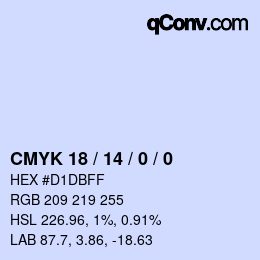 Color code: CMYK 18 / 14 / 0 / 0 | qconv.com
