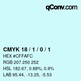 Color code: CMYK 18 / 1 / 0 / 1 | qconv.com