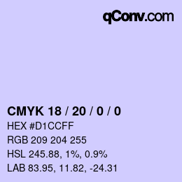 Color code: CMYK 18 / 20 / 0 / 0 | qconv.com