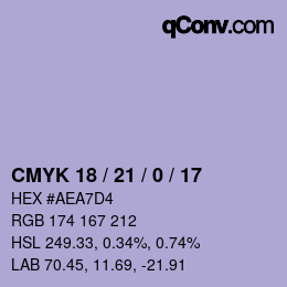 颜色代码: CMYK 18 / 21 / 0 / 17 | qconv.com