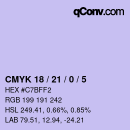 Color code: CMYK 18 / 21 / 0 / 5 | qconv.com