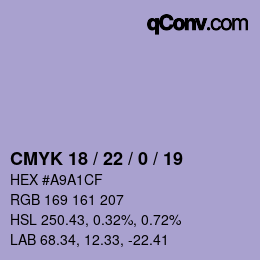 Código de color: CMYK 18 / 22 / 0 / 19 | qconv.com
