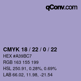 Código de color: CMYK 18 / 22 / 0 / 22 | qconv.com