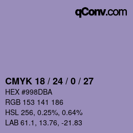 Color code: CMYK 18 / 24 / 0 / 27 | qconv.com