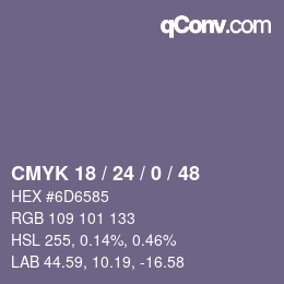 Color code: CMYK 18 / 24 / 0 / 48 | qconv.com