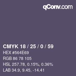 カラーコード: CMYK 18 / 25 / 0 / 59 | qconv.com