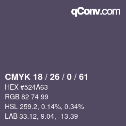 颜色代码: CMYK 18 / 26 / 0 / 61 | qconv.com