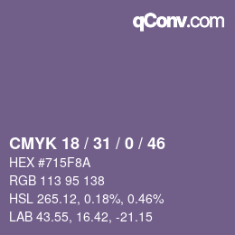 Código de color: CMYK 18 / 31 / 0 / 46 | qconv.com