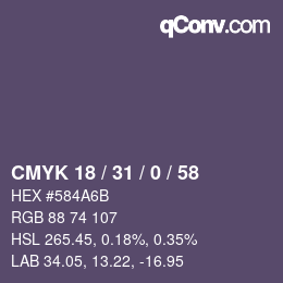 カラーコード: CMYK 18 / 31 / 0 / 58 | qconv.com