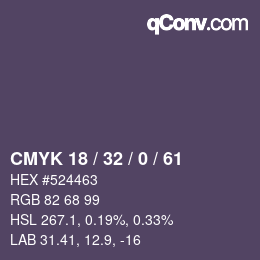 カラーコード: CMYK 18 / 32 / 0 / 61 | qconv.com