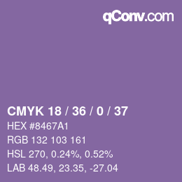 カラーコード: CMYK 18 / 36 / 0 / 37 | qconv.com