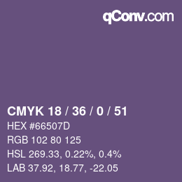 颜色代码: CMYK 18 / 36 / 0 / 51 | qconv.com