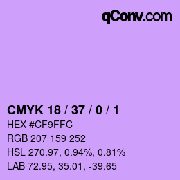 カラーコード: CMYK 18 / 37 / 0 / 1 | qconv.com