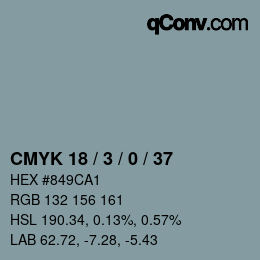 Código de color: CMYK 18 / 3 / 0 / 37 | qconv.com