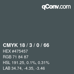 Color code: CMYK 18 / 3 / 0 / 66 | qconv.com