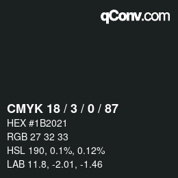 Color code: CMYK 18 / 3 / 0 / 87 | qconv.com