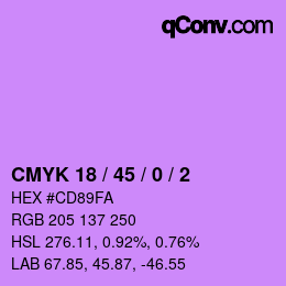 Farbcode: CMYK 18 / 45 / 0 / 2 | qconv.com