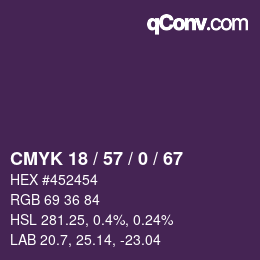 カラーコード: CMYK 18 / 57 / 0 / 67 | qconv.com