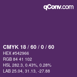 カラーコード: CMYK 18 / 60 / 0 / 60 | qconv.com
