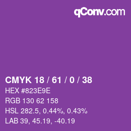 Código de color: CMYK 18 / 61 / 0 / 38 | qconv.com