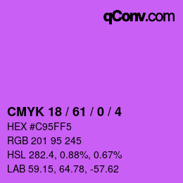 カラーコード: CMYK 18 / 61 / 0 / 4 | qconv.com