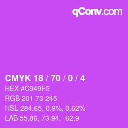 Código de color: CMYK 18 / 70 / 0 / 4 | qconv.com