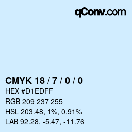 Color code: CMYK 18 / 7 / 0 / 0 | qconv.com