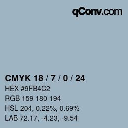 Color code: CMYK 18 / 7 / 0 / 24 | qconv.com