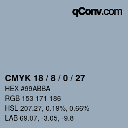 Color code: CMYK 18 / 8 / 0 / 27 | qconv.com