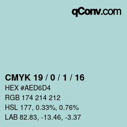 颜色代码: CMYK 19 / 0 / 1 / 16 | qconv.com