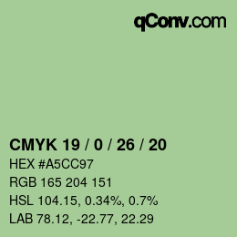 カラーコード: CMYK 19 / 0 / 26 / 20 | qconv.com