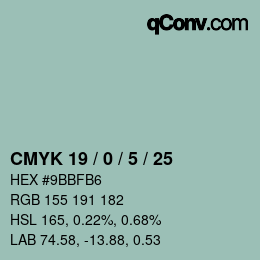 Código de color: CMYK 19 / 0 / 5 / 25 | qconv.com