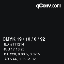 Color code: CMYK 19 / 10 / 0 / 92 | qconv.com