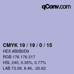 Color code: CMYK 19 / 19 / 0 / 15 | qconv.com