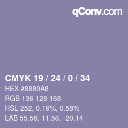 Color code: CMYK 19 / 24 / 0 / 34 | qconv.com
