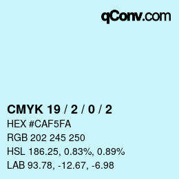 Color code: CMYK 19 / 2 / 0 / 2 | qconv.com