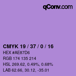颜色代码: CMYK 19 / 37 / 0 / 16 | qconv.com