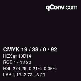 カラーコード: CMYK 19 / 38 / 0 / 92 | qconv.com