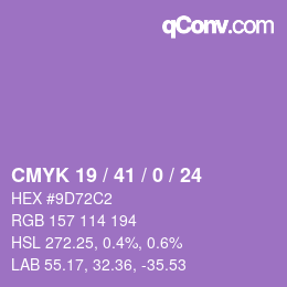 Código de color: CMYK 19 / 41 / 0 / 24 | qconv.com