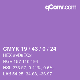 Código de color: CMYK 19 / 43 / 0 / 24 | qconv.com