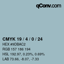 Farbcode: CMYK 19 / 4 / 0 / 24 | qconv.com
