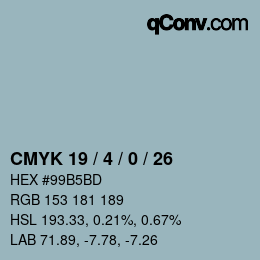 Color code: CMYK 19 / 4 / 0 / 26 | qconv.com