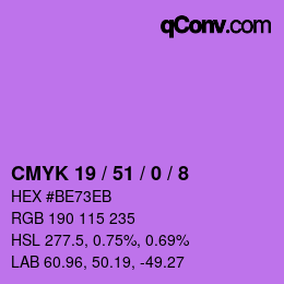 Código de color: CMYK 19 / 51 / 0 / 8 | qconv.com