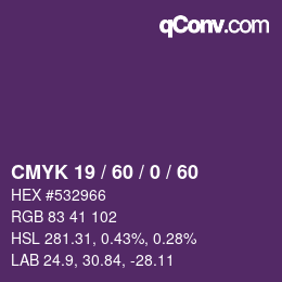 颜色代码: CMYK 19 / 60 / 0 / 60 | qconv.com